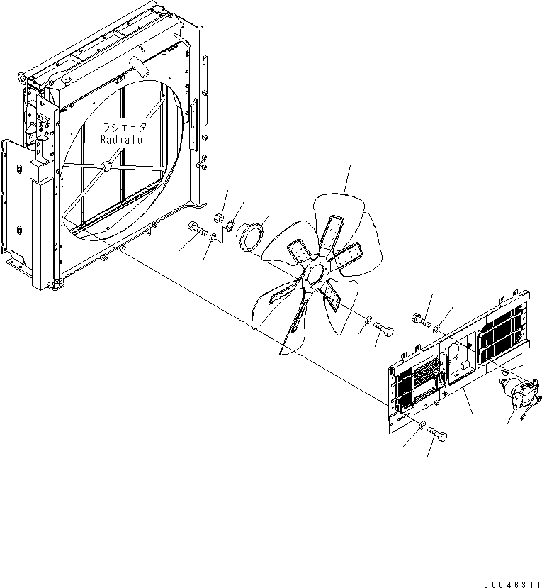 Fan, Cooling 600-645-7450 KOMATSU