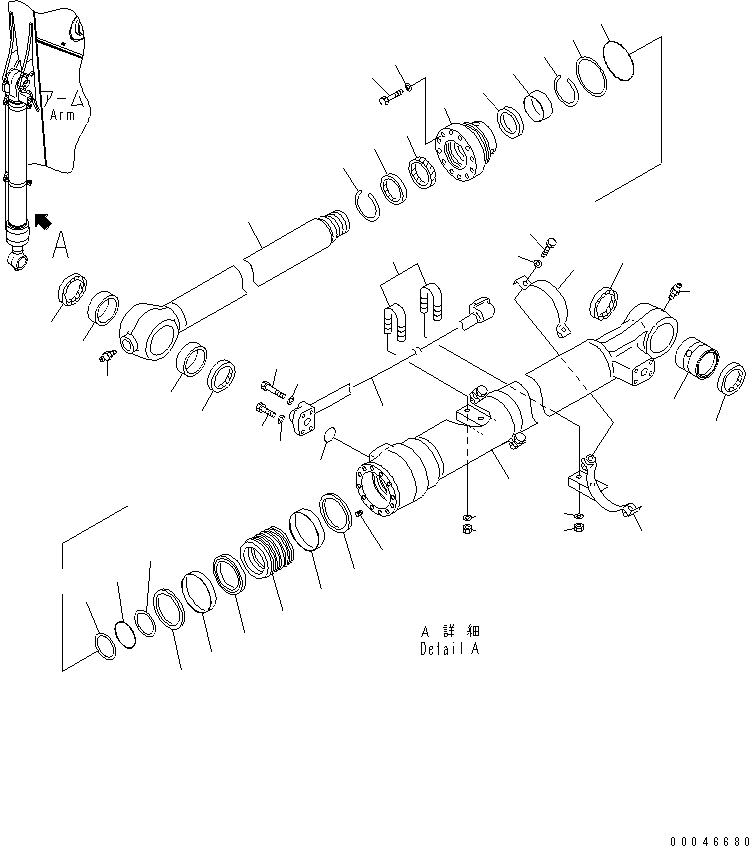 Цилиндр в сборе 707-01-0J860 KOMATSU
