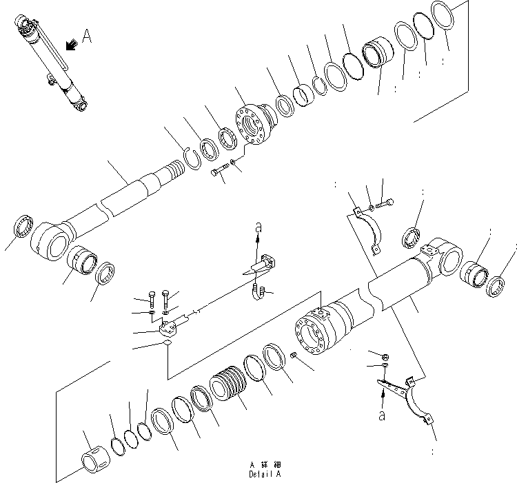 CYLINDER GROUP,L.H. (\8\707-01-XS430) KOMATSU