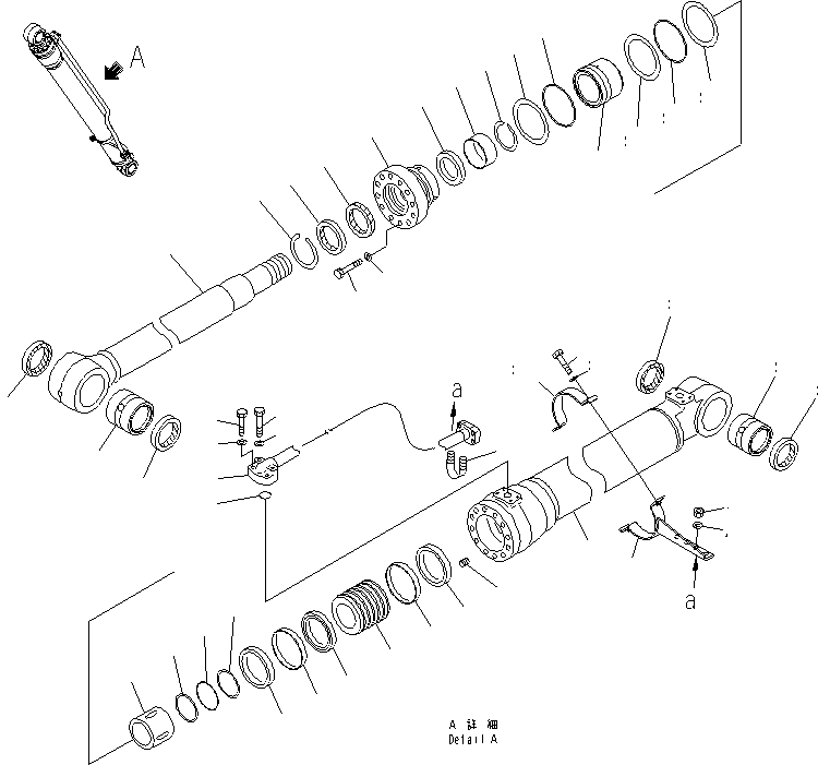 CYLINDER GROUP,R.H. (\8\707-01-XS440) KOMATSU