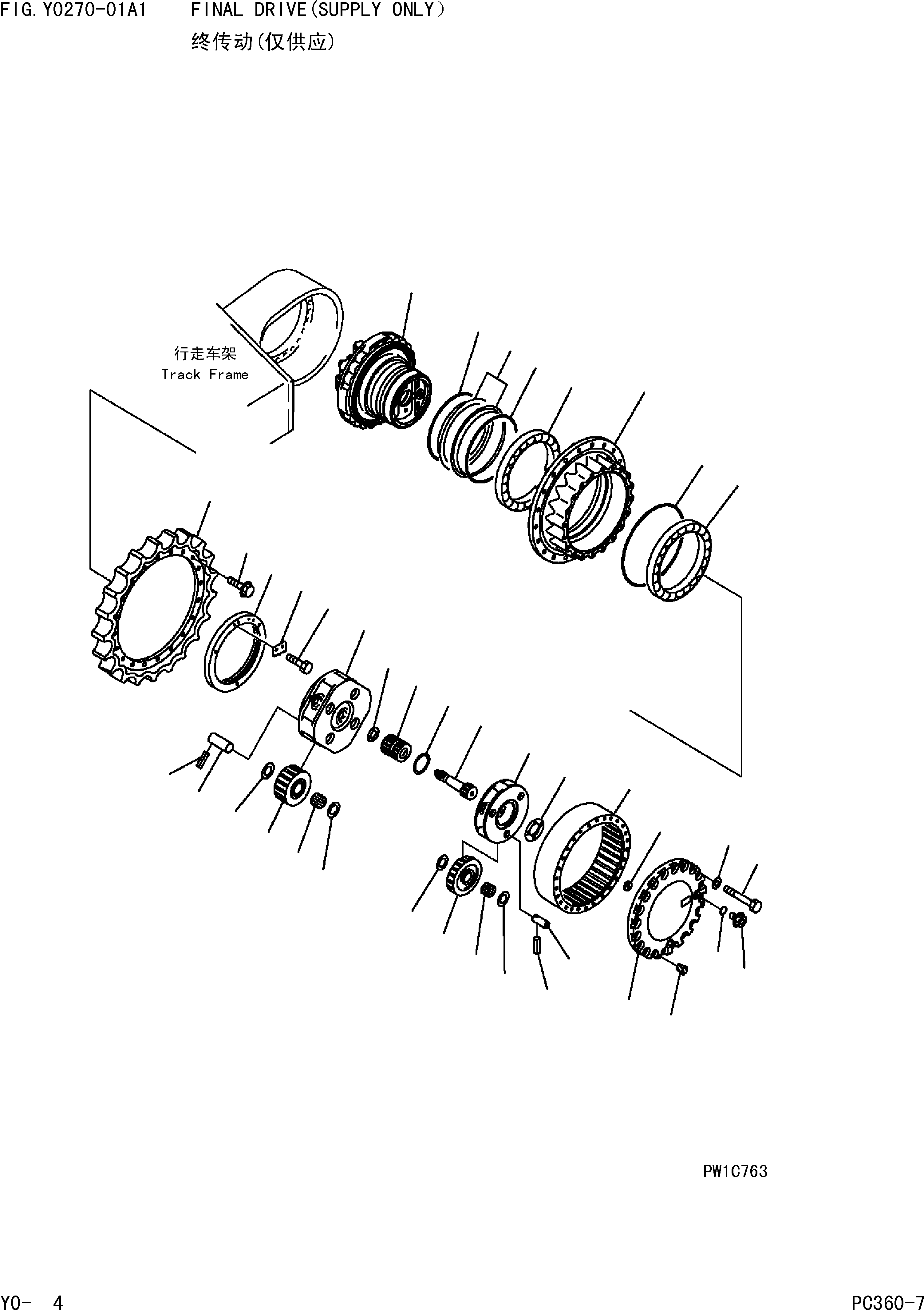 Бортовой редуктор в сборе 207-27-00371 KOMATSU