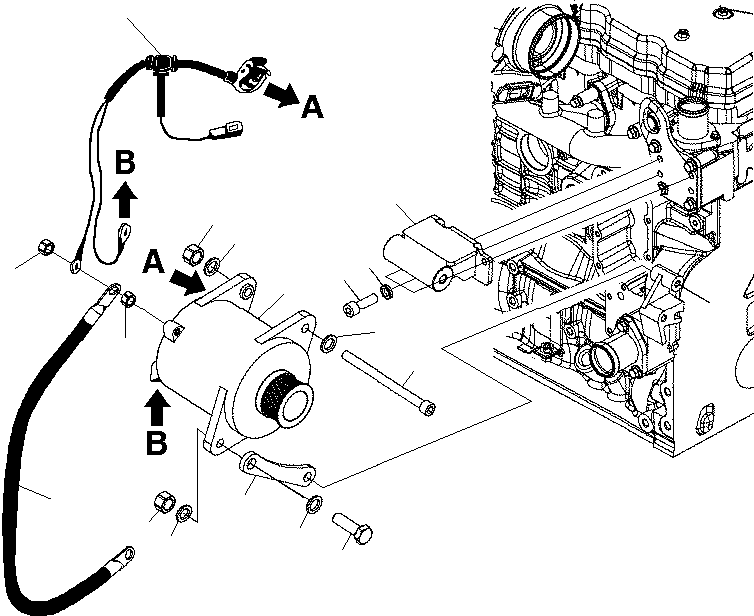 SUPPORT, ALTERNATOR CU3975115 KOMATSU