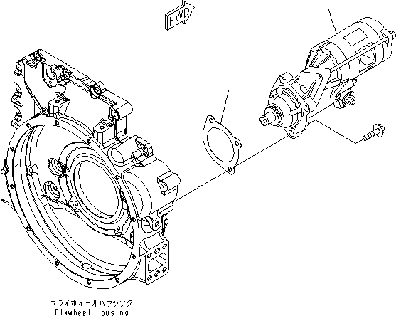 STARTING MOTOR ASS'Y,(4.5KW) (SEE FIG.A621P-03A4) (600-863-4211) KOMATSU