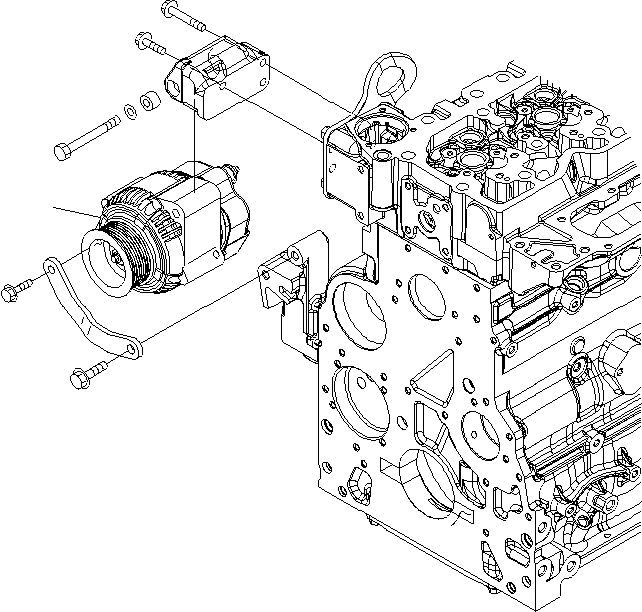 ALTERNATOR A. (35A),(SEE FIG.A601P-02B8) (600-861-3420) KOMATSU