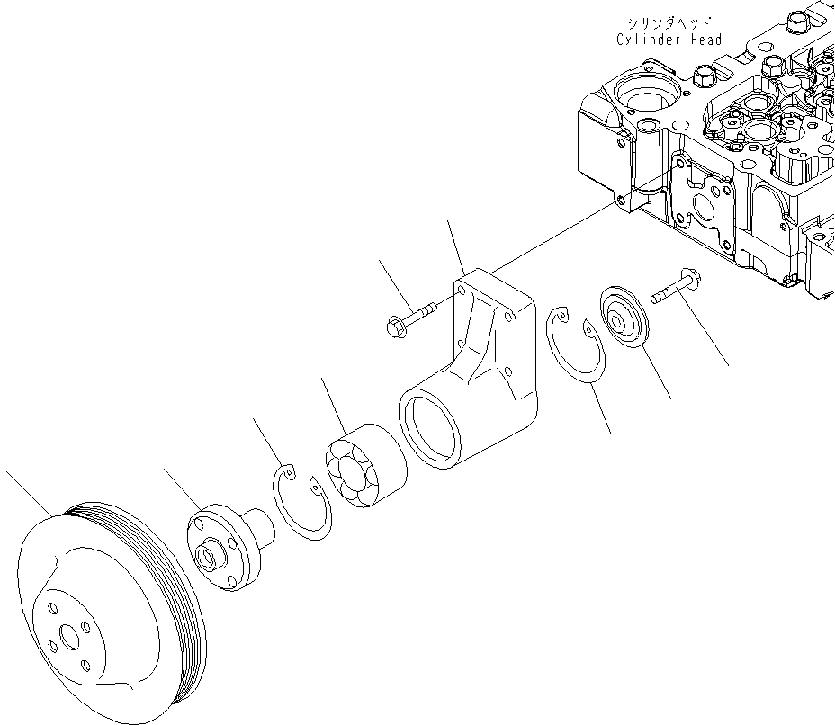 Pulley, D=168mm 6738-61-3170 KOMATSU