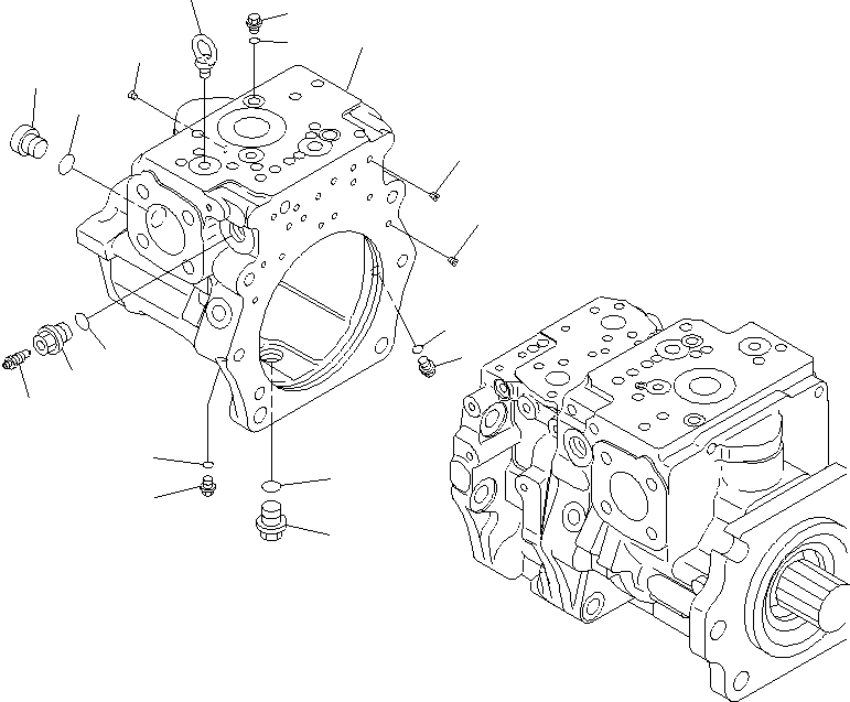 Case Assembly, Rear (708-2G-04381) KOMATSU