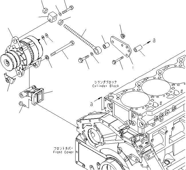 ALTERNATOR A. (50A),(SEE FIG.A6010-B3Y2) (600-825-5150) KOMATSU