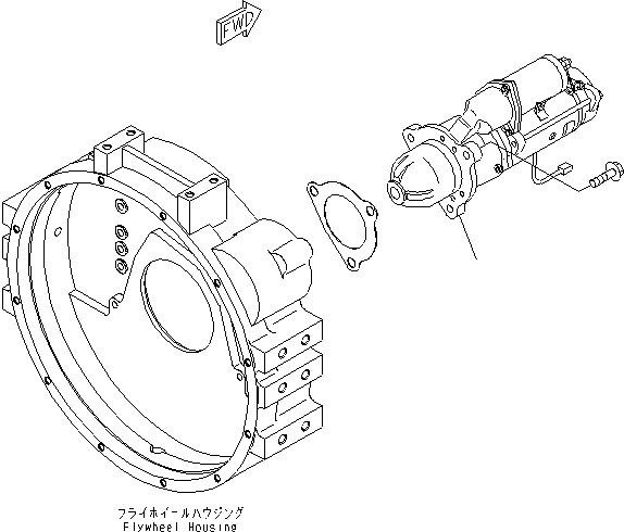 STARTING MOTOR ASS'Y,(7.5KW) (SEE FIG.A621P-02A7) (600-863-5711) KOMATSU