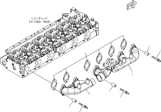 MANIFOLD,EXHAUST 6745-11-5210 KOMATSU