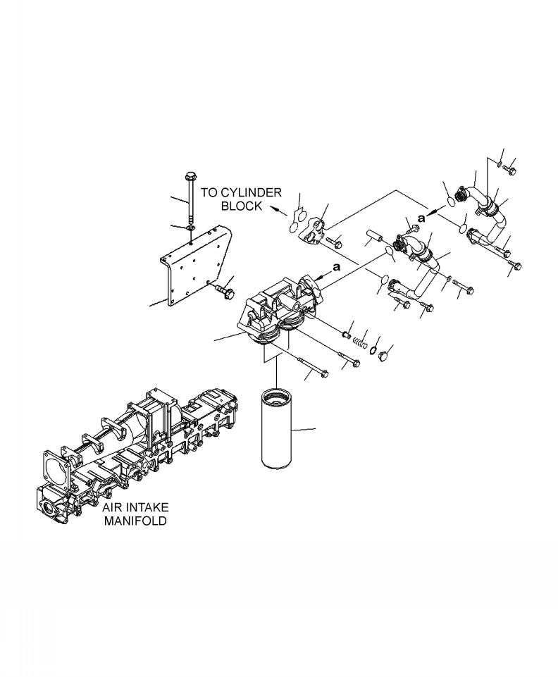 Head Assembly, Oil Filter 6261-51-6701 KOMATSU