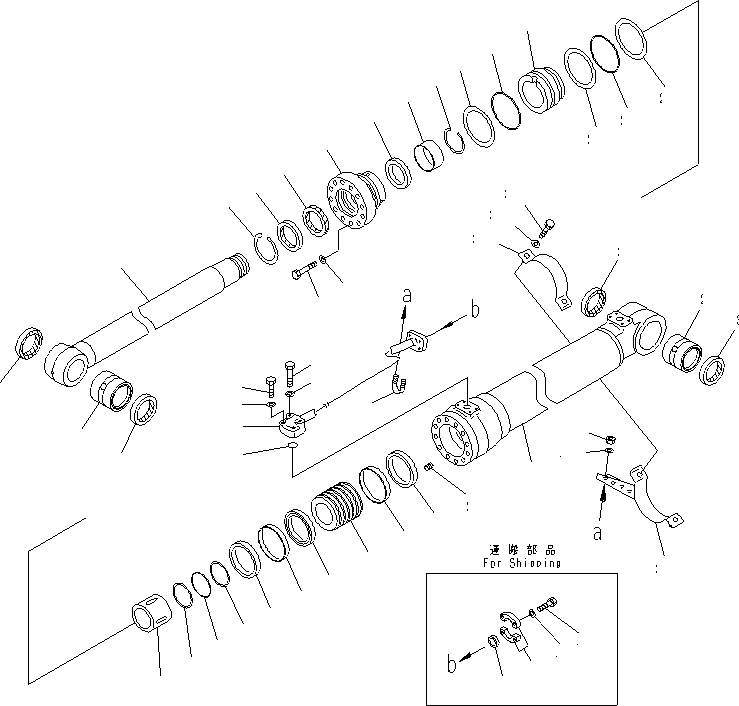 CYLINDER GROUP,R.H. (FINAL COATING) (\8\707-01-XS941) KOMATSU
