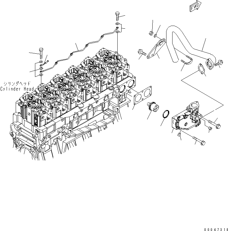 TUBE,BYPASS 6261-61-6840 KOMATSU