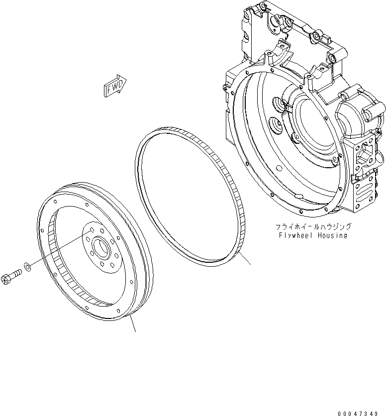 FLYWHEEL ASSEMBLY 6741-31-4200 KOMATSU