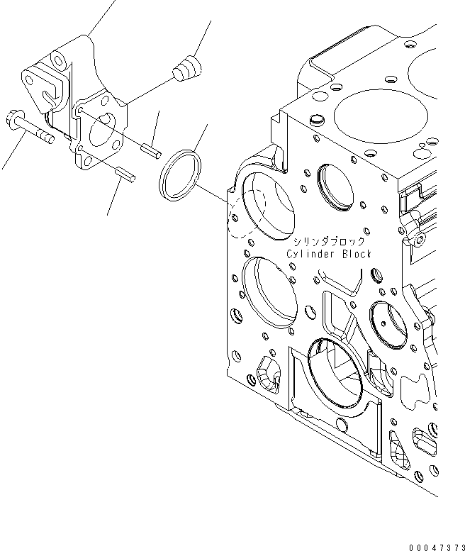 CONNECTION, WATER INLET 6737-62-6210 KOMATSU