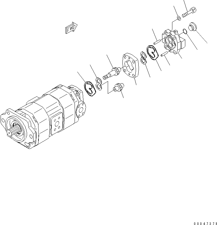 крышка в сборе (\7\705-40-80150) KOMATSU
