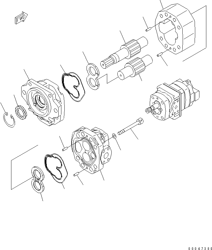 Pump Assembly, Gear (SDR 80 + SB 12 + 8) 705-95-07040 KOMATSU