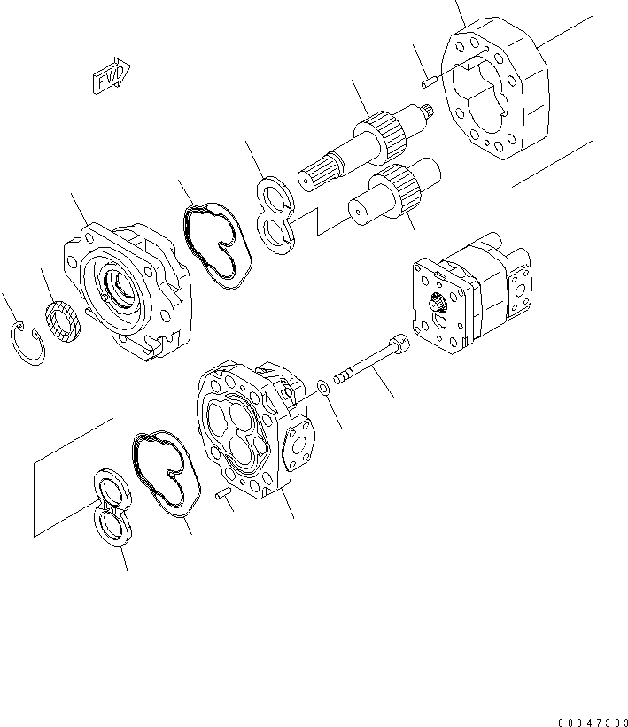Болт с внутренним шестигранником 01253-61415 KOMATSU