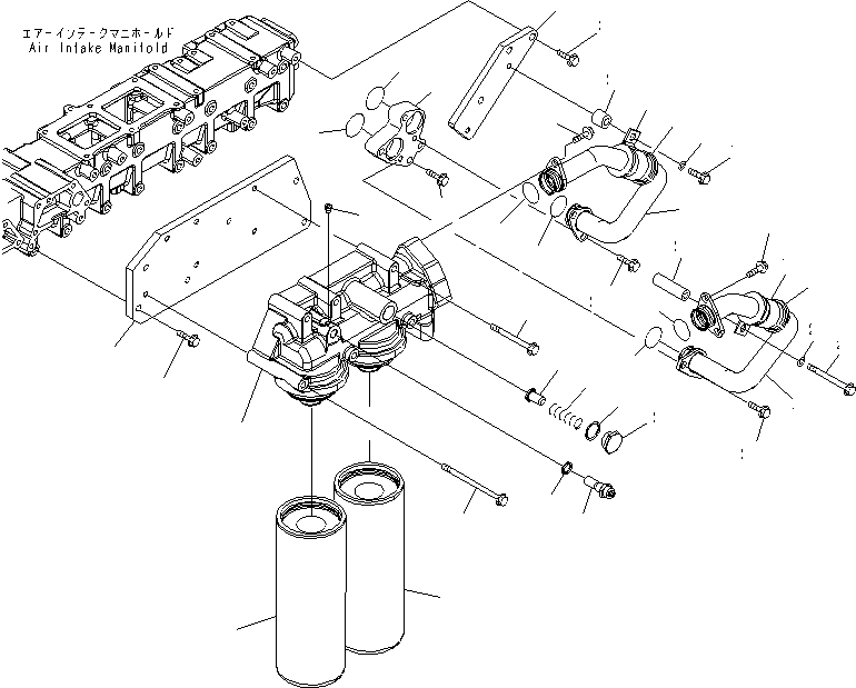 Head Assembly, Oil Filter 6261-51-6801 KOMATSU