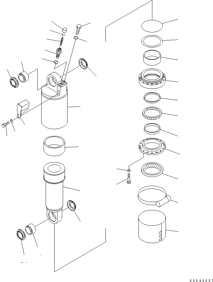 CYLINDER ASS'Y,SUSPENSION 56B-50-13004 KOMATSU