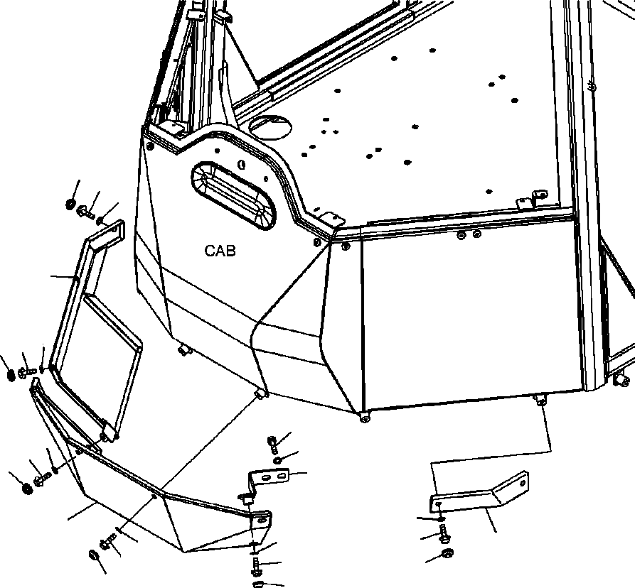 COVER, CENTER 425-54-34191 KOMATSU