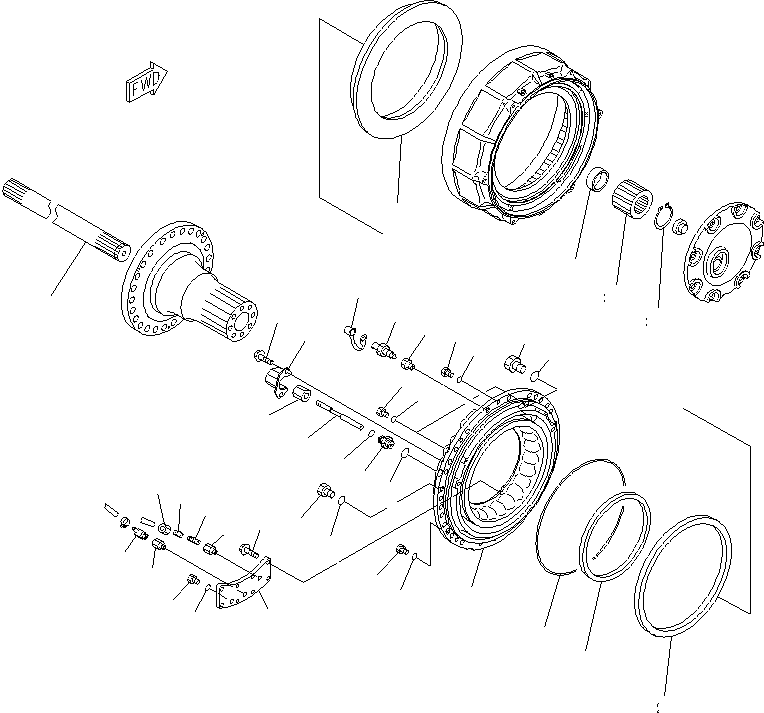 BRAKE ASS'Y (56B-23-24051) KOMATSU
