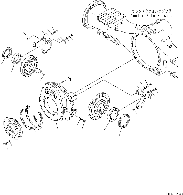 AXLE ASS'Y 56B-23-20004 KOMATSU