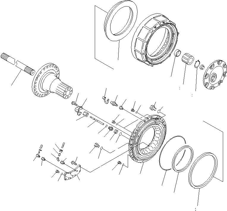 Бортовой редуктор в сборе (56B-22-22003) KOMATSU