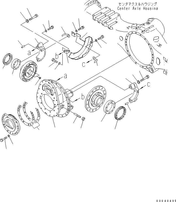 CENTER AXLE ASS'Y 56C-23-20003 KOMATSU