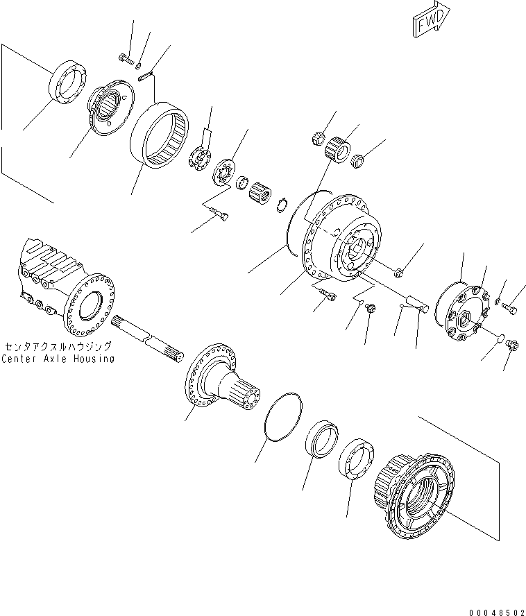 Бортовой редуктор в сборе 56C-23-24051 KOMATSU