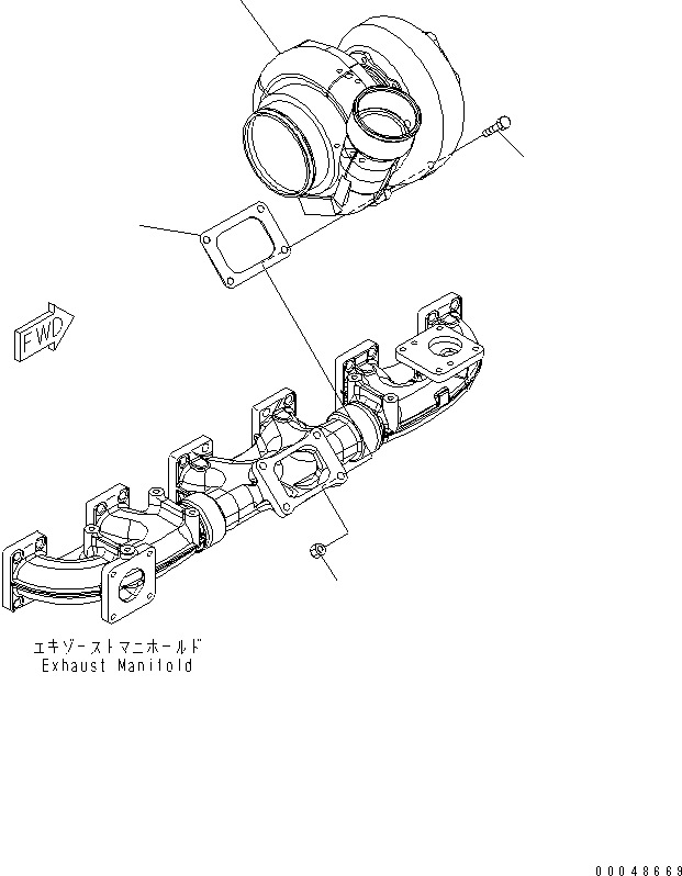 TURBOCHARGER ASS'Y,(SEE FIG.A1530-C4L4) (6505-71-5030) KOMATSU