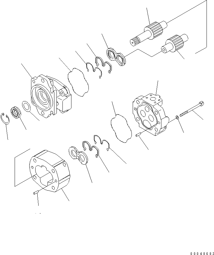 Pump Assembly, Gear (SAR 100) 705-22-40380 KOMATSU