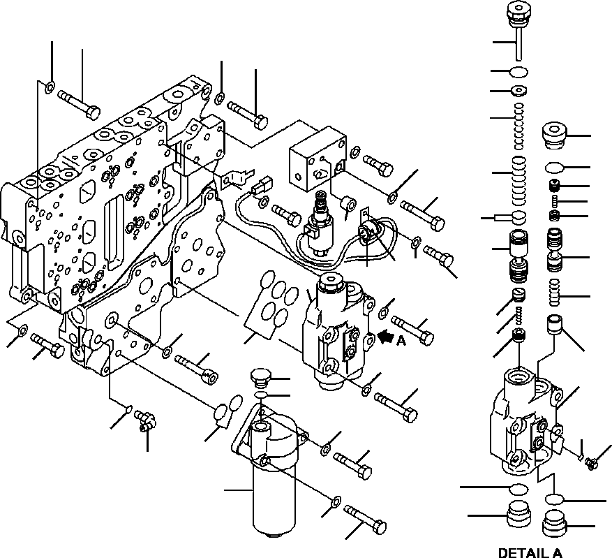Предохранительный клапан в сборе 425-15-36101 KOMATSU