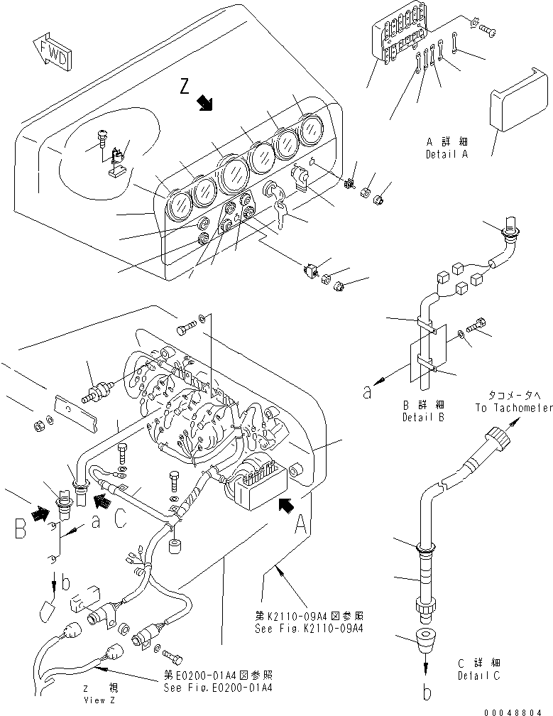 TACHOMETER 175-06-35182 KOMATSU