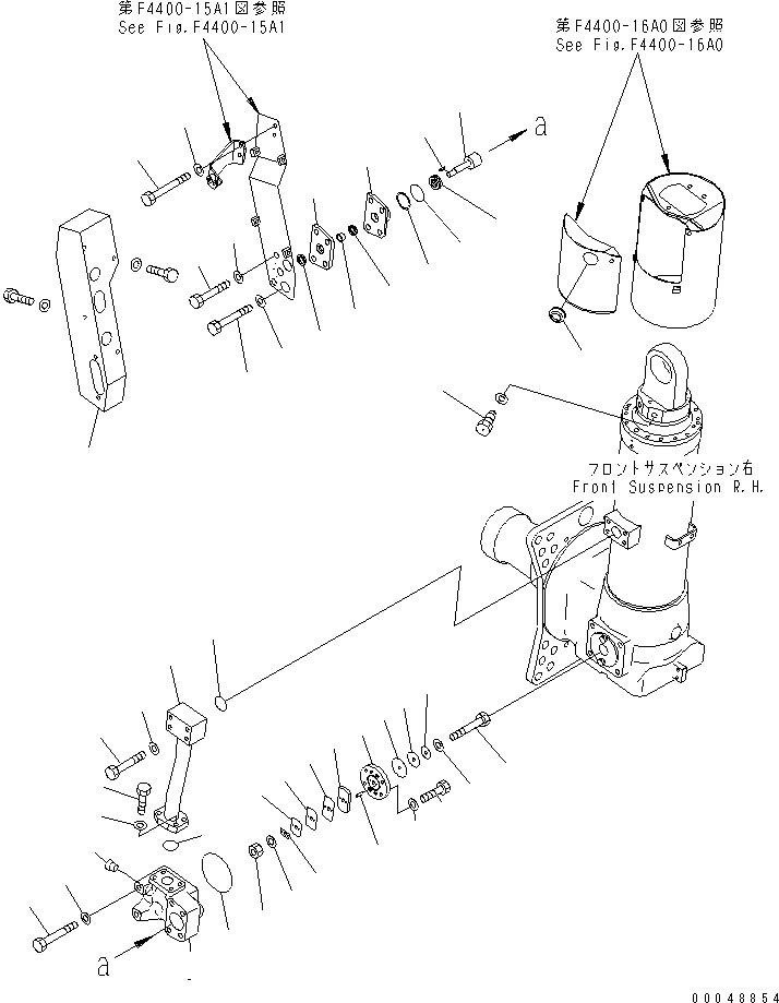 CYLINDER ASS'Y,AUTO SUSPENSION 569-50-8T302 KOMATSU