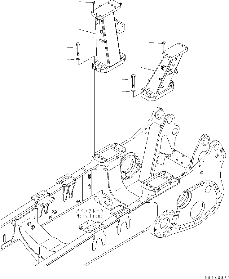 Кронштейн левый 195-54-83211 KOMATSU