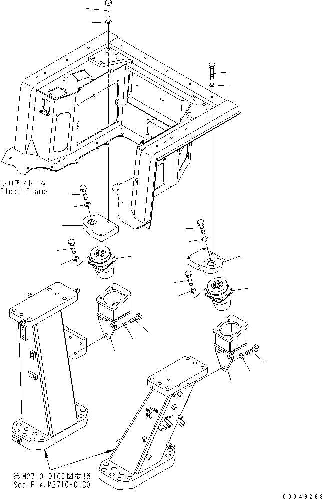 Амортизирующая подушка 195-54-78561 KOMATSU
