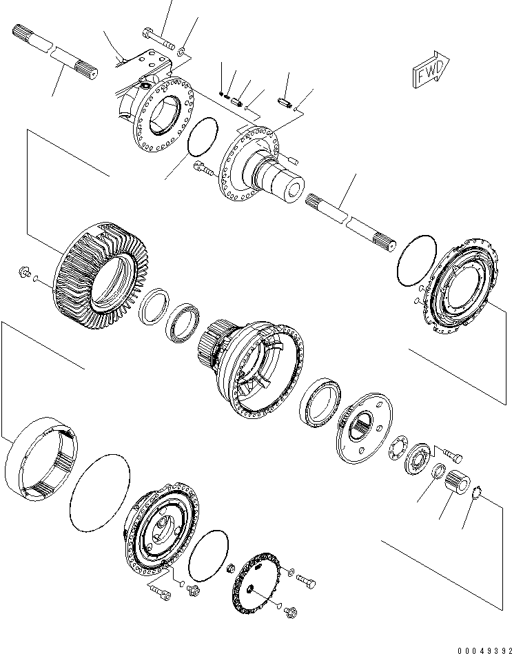 Shaft, R.H. 426-22-32441 KOMATSU