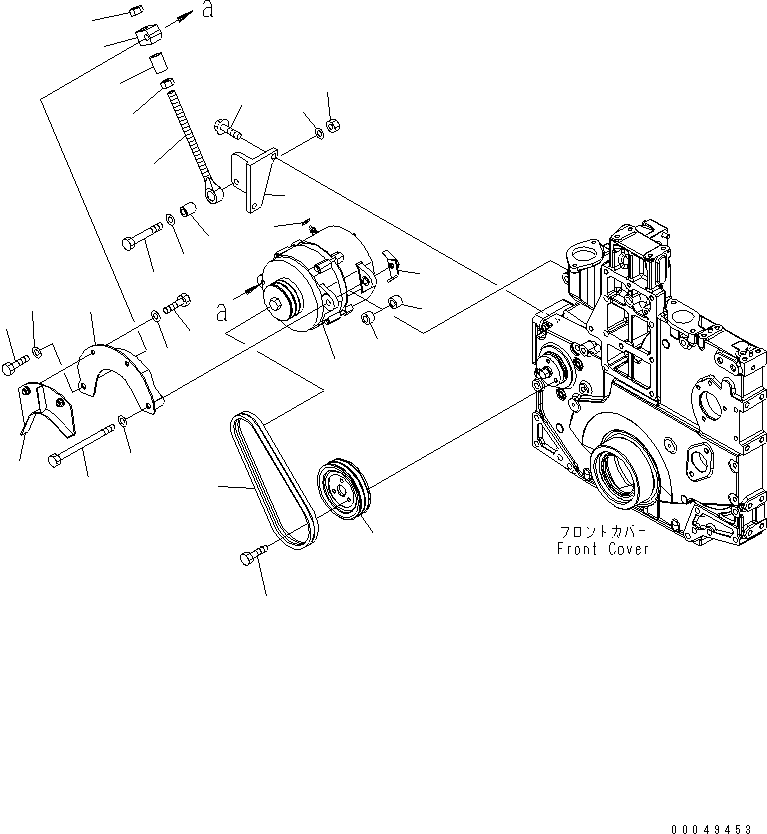 ALTERNATOR A. (60A),(SEE FIG.A6010-B4M5) (600-825-6110) KOMATSU