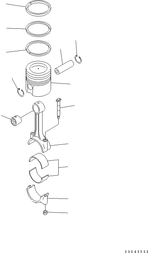 SERVICE KIT, ENGINE PISTON CU3800318 KOMATSU