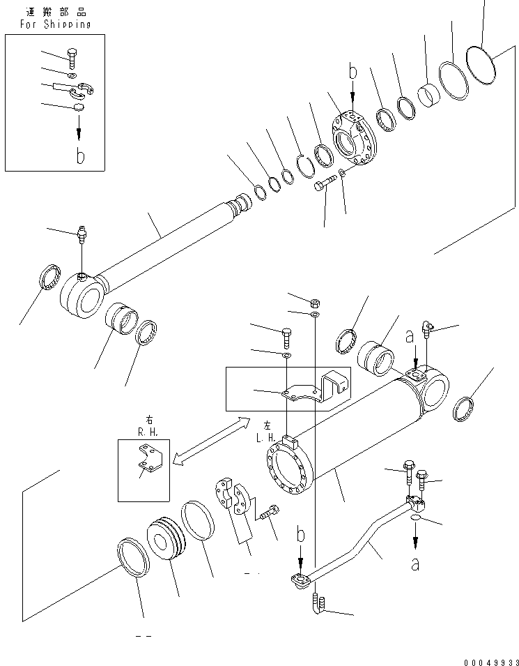 CYLINDER GROUP,RIPPER LIFT, R.H. (\8\707-01-XYA60) KOMATSU