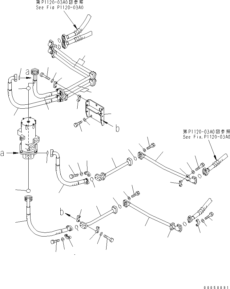 Шланг фланцевого типа 07084-01414 KOMATSU