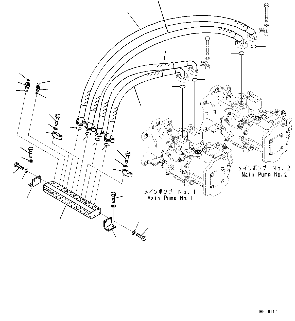 Шланг фланцевого типа 07083-01422 KOMATSU