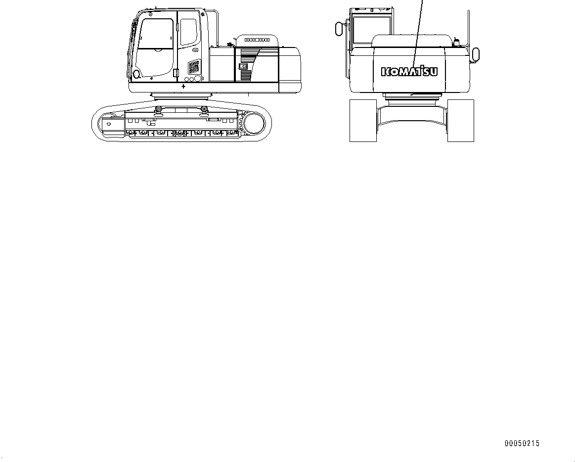 Табличка с логотипом Komatsu 09690-A1800 KOMATSU