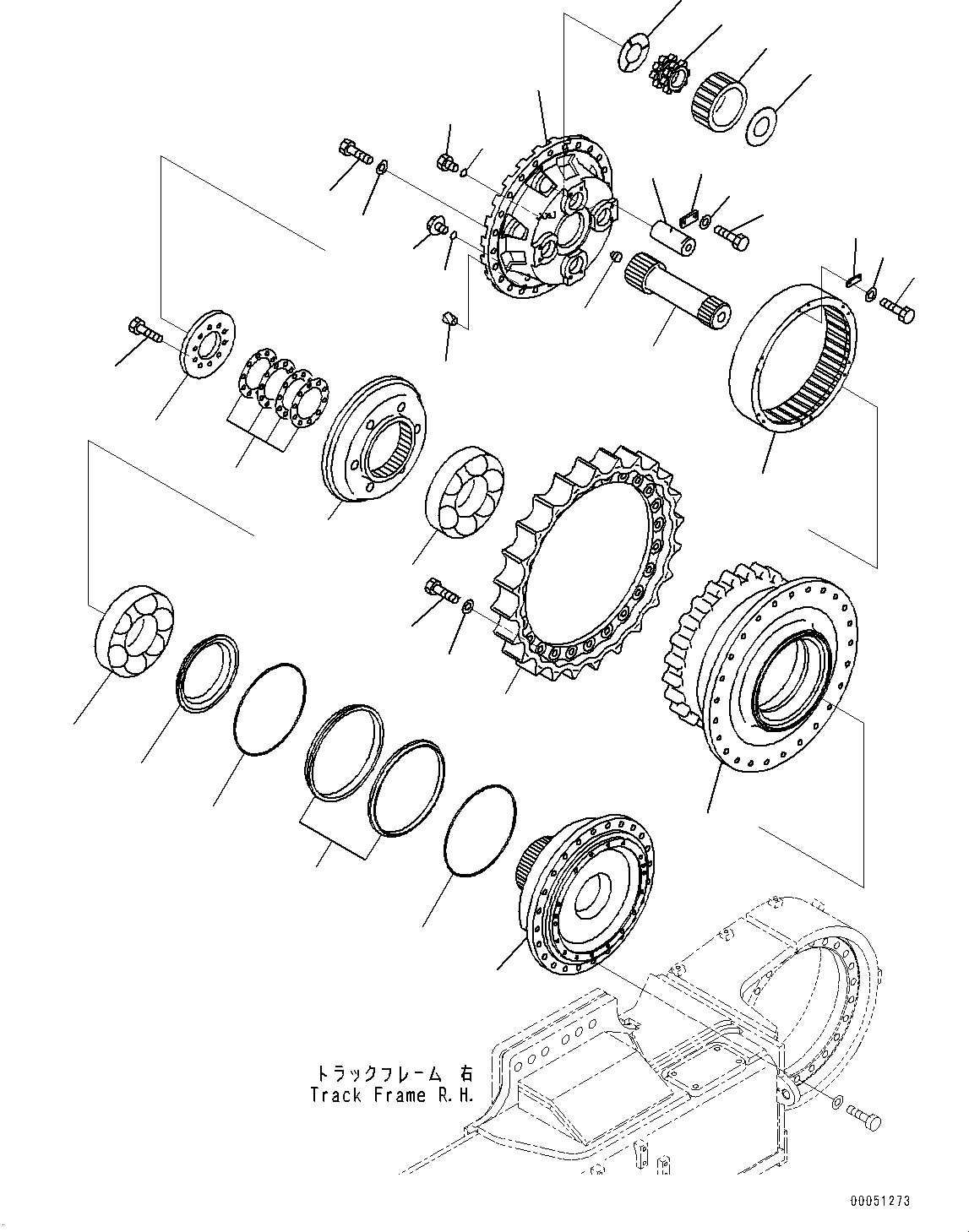 Бортовой редуктор в сборе 21T-27-00310 KOMATSU