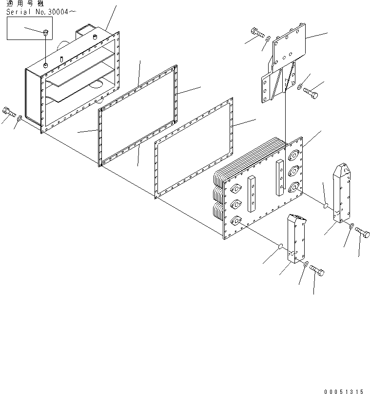 Oil Cooler Assembly 198-03-75600 KOMATSU