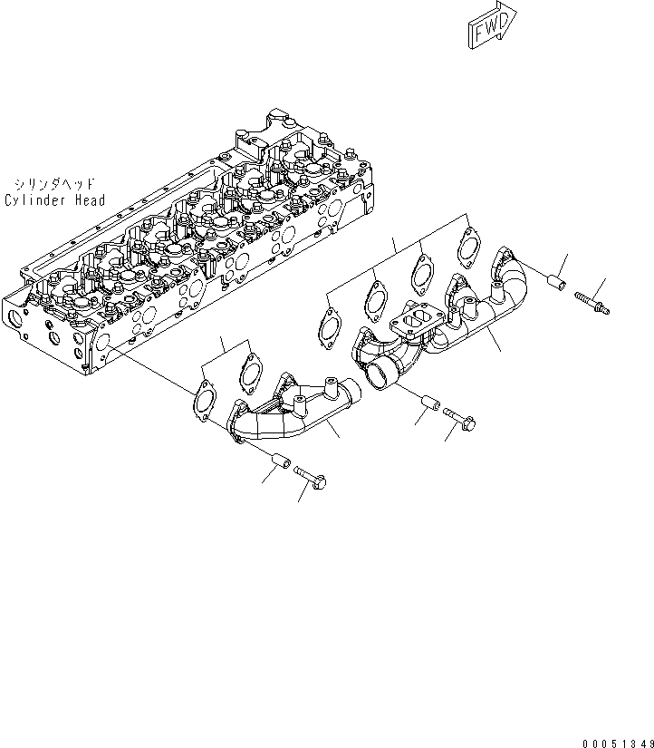 EXHAUST MANIFOLD CU3937477 KOMATSU