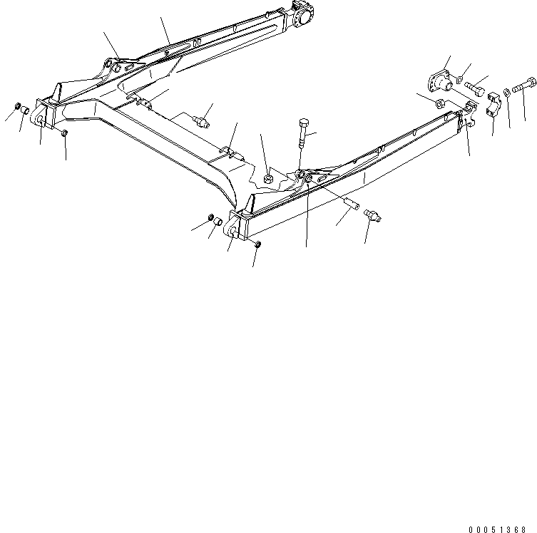 Кронштейн левый (сварной) 14X-916-1152 KOMATSU