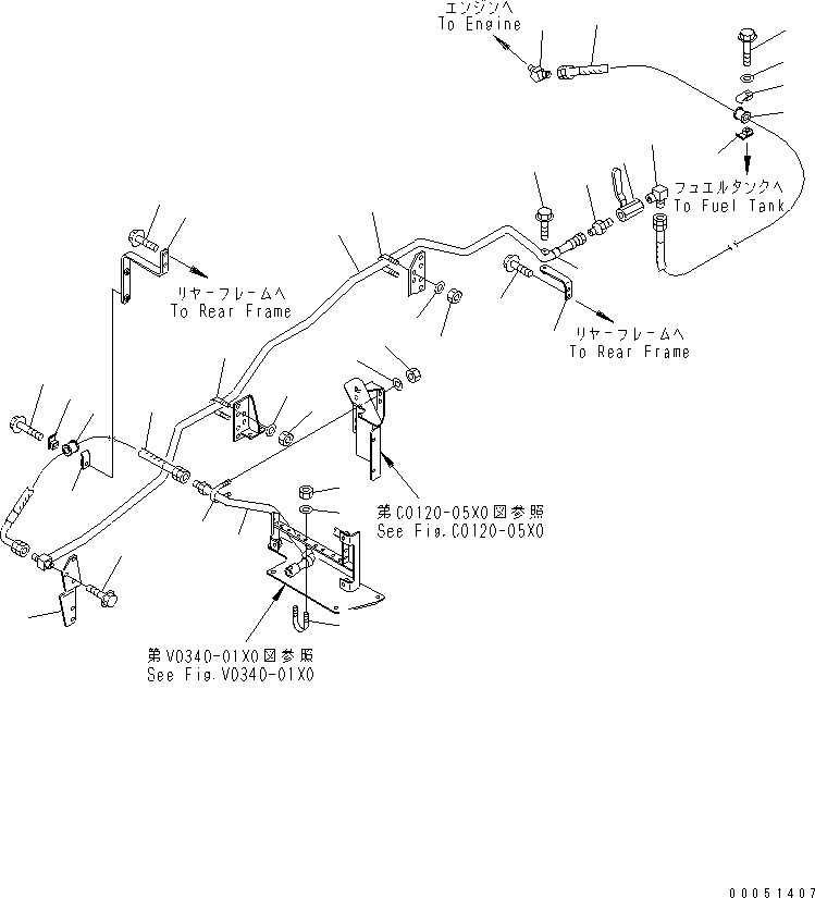 Шланг 07633-005A8 KOMATSU