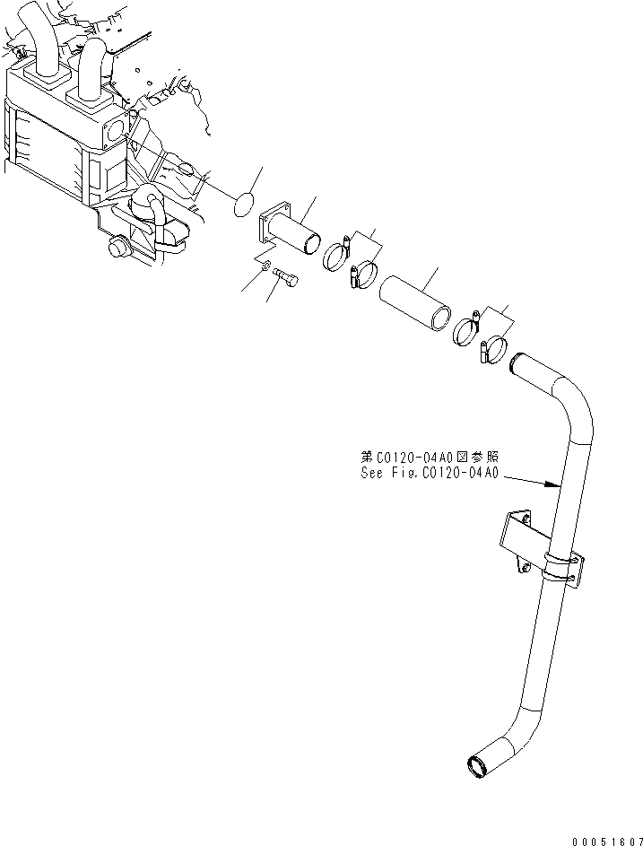 Шланг 561-03-62230 KOMATSU