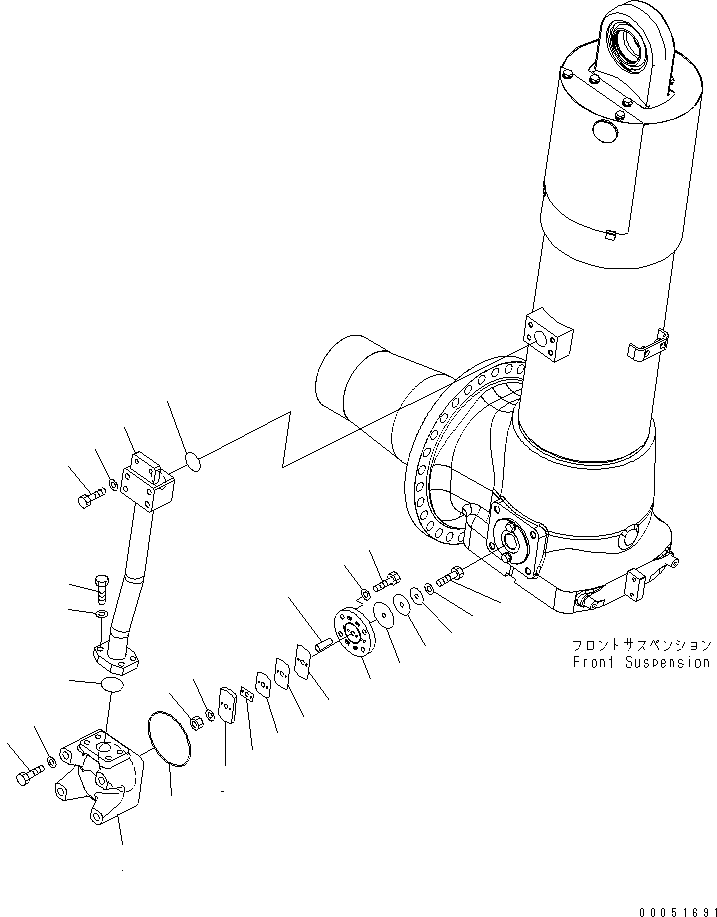 FRONT SUSPENSION A.,AUTO SUSPENSION (561-50-81002) KOMATSU